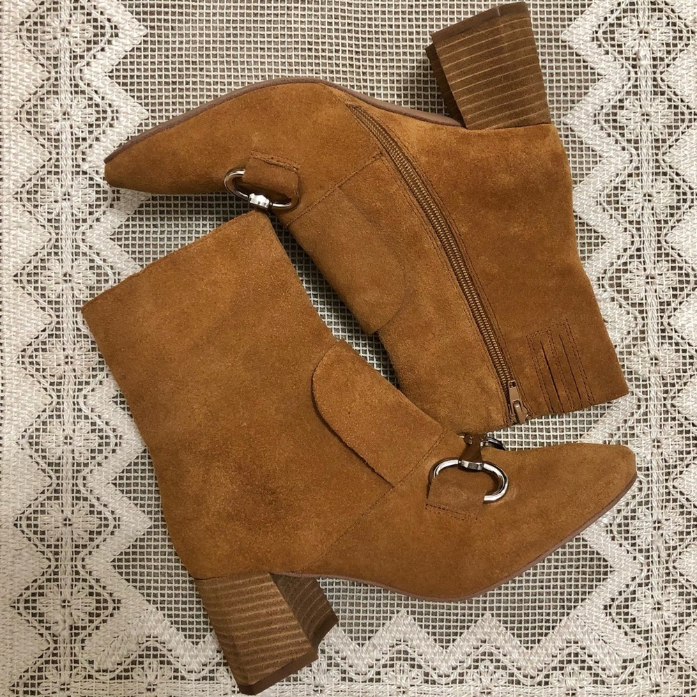 Jeffery Campbell Brown Chunky Block Heel Booties